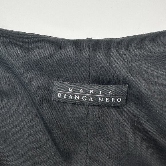 Maria Bianca Nero High Neck Square Back Sleeveless Dress in Gray Size Medium - Picture 7 of 8